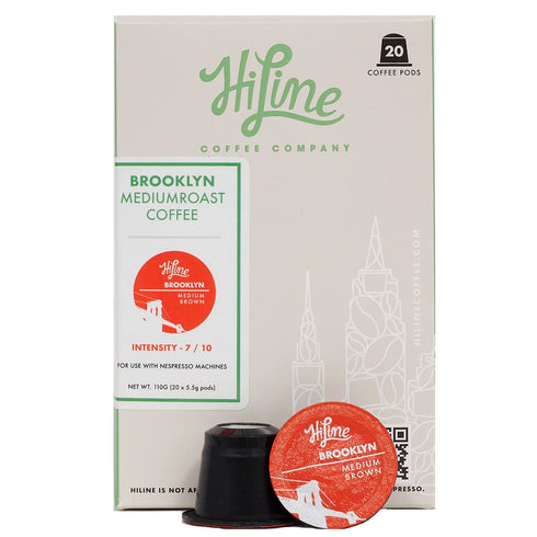 HiLine Espresso Coffee Pods, Medium Roast Coffee, 20 Count (Pack of 1), Single Cup Espresso Capsules, Compatible with Nespresso Original Brewers...