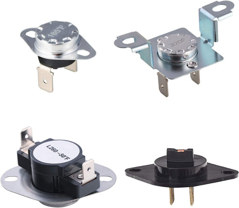 DC47-00016A Thermal Fuse & DC96-00887A Thermal Fuse & DC32-00007A Dryer Thermistor & DC47-00018A Thermostat Dryer Kit Replacement Part-Compatible with Samsung lg & Kenmore Dryers