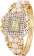 Weicam Women Bracelet Square Dial Quartz Bangle Wrist Watch Lady Diamond Pearl Jewelry Watches Gold Color...