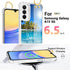 OOK Wrist Strap Case for Samsung Galaxy A15 5G with Kickstand, Seabeach Wristband Crystal Shockproof Protection Phone Case for Women Girls Clear C...