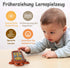 Baby TV Remote Control Toy with Soft Silicone Cute Carb Cover, Musical Realistic Play Remote Toy with Light and Sound, 3 Language Educational Lear...