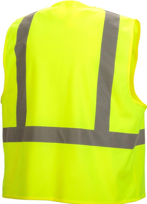 Pyramex Safety Hi-Vis Safety Vest with Reflective Tape, Hi-Vis Lime, Medium...