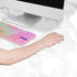 JIKIOU Mouse Pad Wrist Support with Leather Surface,Cloud Wrist Rest Mousepad with Memory Foam,Non-Slip PU Base Mouse Pad for Home Office Laptop M...