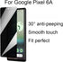 2PCS Privacy Tempered Glass Anti-Spy Screen Protector Anti-Peeping Film Suit for Google Pixel 6a 9H Hardness......
