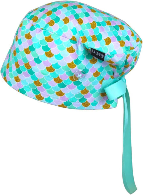 Scrub Cap for Women and Men, Euro Style Scrub Caps, Working Hat, Head Cover with Buttons, Long or Short Hair...