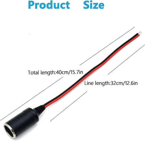 Car Charger Power Cigarette Lighter Female Socket Cable Plug Adapter, Cigarette Lighter Female Socket Sable DC 12V / 24V Car Charger?2pcs(2)......