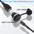 QIANRENON USB3.0 to USB C Threaded Fixing Adapter 5Gbps USB3.0 Male to USB C Female Circular Connector USB3.0 to Type C Data Converter Mount Socke...