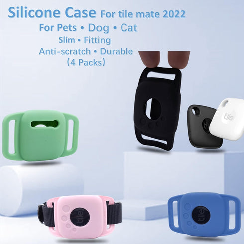 Silicone Case for Tile Mate 2022 for Dog, Protective Cover Sleeve for tilemate Finder for cat pet Collar Necklace Dropper, Secure Holder for Kids ...