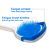 Tongue Brush, Tongue Scraper, Tongue Cleaner Helps Fight Bad Breath, 3 Tongue Scrapers, 3 Pack (Black & Blue & Green)...