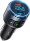 Upgraded V5.0 FM Bluetooth Transmitter Car, QC3.0 & LED Backlit Wireless Bluetooth FM Radio Adapter Music Player/Car Kit with Hands-Free Calls, Si...