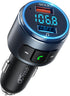 Upgraded V5.0 FM Bluetooth Transmitter Car, QC3.0 & LED Backlit Wireless Bluetooth FM Radio Adapter Music Player/Car Kit with Hands-Free Calls, Si...