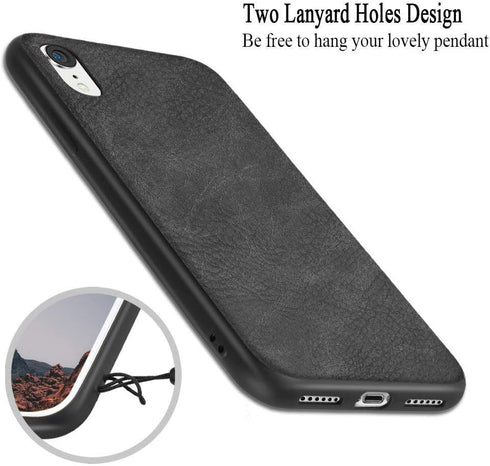 SALAWAT Compatible with iPhone Xr Case, Slim PU Leather Vintage Shockproof Phone Case Cover Lightweight Premium Soft TPU Bumper Hard PC Hybrid Pro...