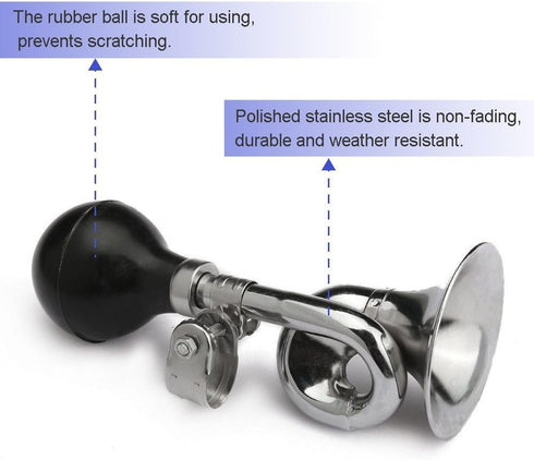 G Ganen Bugle Horn, Chrome Plated w/ Black Bulb...