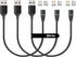 N. NETDOT Magnetic Charging Cable,2in1 Gen12 (1ft/3 pack black) 18W Fast Charging Magnetic Phone Charger and Data Transfer Magnetic charger for US...