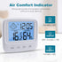 Indoor Thermometers Hygrometer Digital Room Thermometer and Humidity Gauge with Clock Humidity Temperature, 5s Fast Refresh, Backlight & ?/? Function for Home, Office, Bedroom