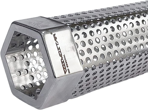 Cosmostar Hexagon Pellet Smoker Tube 12 inches Stainless Steel for Any Grill or Smoker, Hot or Cold Smoking,Premium BBQ Smoker Generator Tube-5 Ho...