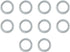 X AUTOHAUX 10pcs Universal Engine Oil Crush Washers Drain Plug Gaskets 12mm ID. 19.7mm OD. for Car...