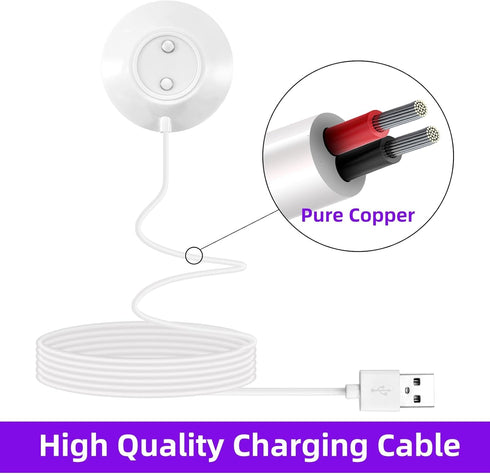 Rose Replacement Charger, 12mm Magnetic Standing Dock Station Fast Charging USB Cable for Rose Only -2.5Ft...