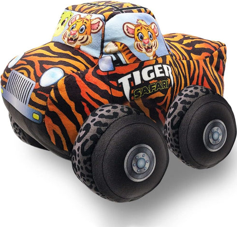 ArtCreativity Safari Plush Monster Truck, 8 Inch Big Monster Truck Stuffed Toy, Cool Animal-Themed Design, Soft Car Toys for Toddlers Car Stuffed ...