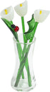 Red Co. Decorative Glass Lovely Flower Bouquet with Vase, Gift Boxed – White Calla Lilies...
