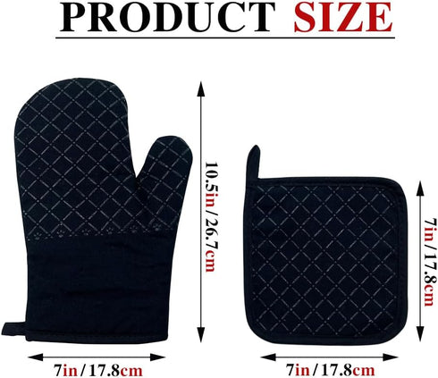 Mr.Good Looking is Cooking,Funny Oven Mitts and Pot Holders Sets of 2,Silicone Non-Slip Oven Mitts,Kitchen Gift for Men,Cooking Baking BBQ Gifts,H...