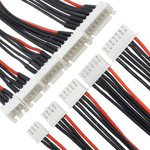 2S/3S/4S/5S/6S Battery Balance Charger Silicone Wire Extension Lead JST-XH Connector Adapter Plug Battery Wire Balance Leads Extension Cable for L...