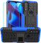 Moto G Pure Case with HD Screen Protector - Yiakeng Shockproof Silicone & Hard Cover, Kickstand - Blue...