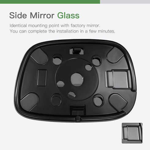 SCITOO Side View Mirror Glass Passenger Right Side Mirror Glass Fit For 2002-2004 For DODGE RAM W/O HEATED Chrome Convex Replacement Exterior Mirr...