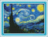 Maydiyer Counted Cross Stitch Kits Full Range of Embroidery Starter Kits for Beginners DIY 14CT Embroidery Kit for Girls-The Starry Night of Van G...