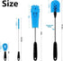 4 Pack Bottle Brush Cleaning Set,Multi-Function Long Handle Bottle Cleaner for Glasswares, Travel Coffee Mugs, Narrow Cup,Straw Cleaning Brush,Foo...
