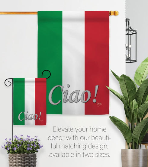 Breeze Decor Regional Nation International World Country Particular Area House Banner Small Yard Double-Sided, Garden Flag 13"x 18.5", Italian Dec...