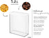 Loft, Rectangular Storage Box 3.2l with lid and Seal, Plastic (PP) BPA-Free, Transparent/White, 3,2l (20,0 x 10,0 x 21,4 cm)...