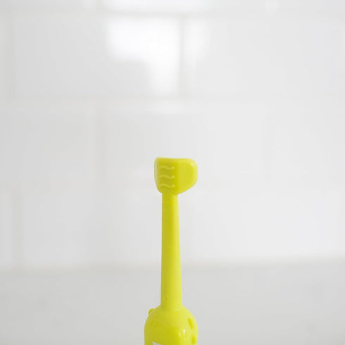 Dr. Brown's ToothScrubber Toddler Toothbrush, Triple-Sided Training Toothbrush with Suction Cup Base, Green, Baby Oral Care, Ages 1-4 Years...