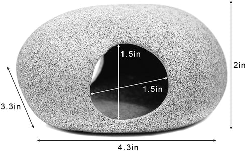 Aquarium Decoration Rock Caves, Hideaway for Shrimp Cichlid Hiding Breeding Spawning, Professional Hideout Decor for Territorial Fish (2 PIECES SE...