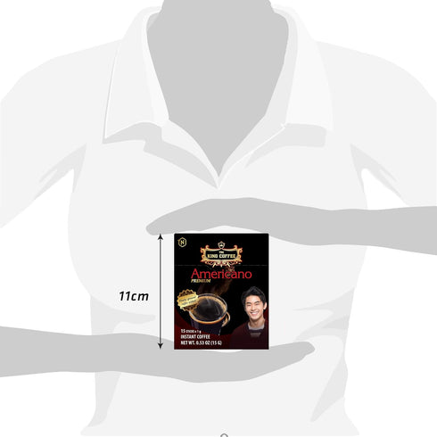TNI King Coffee Americano Premium, Medium Roast Vietnamese Coffee, Finely-ground, Mild acidity, 15 sticks x 1g (0.04oz), Pack of 1...