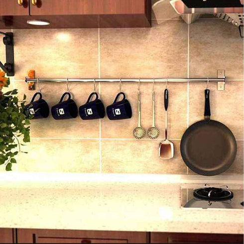 Premium 10-Pack Larger Round S Shaped Hooks in Polished Stainless Steel Metal, Hangers Hanging for Kitchen, Work Shop, Bathroom, Garden, Kitchenwa...