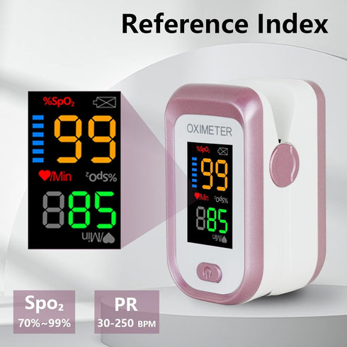 Pulse Oximeter Fingertip, Blood Oxygen Saturation Monitor with Large LED Display, Heart Rate Monitor for Adults, Fingertip Pulse Oximetr, with Lan...