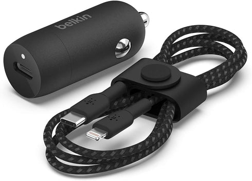 Belkin 20 Watt USB C Car Charger with Fast Charging for Apple iPhone 14, 14 Pro, 14 Pro Max, iPhone 13, 13 Pro, 13 Pro Max, Samsung Galaxy S22 Ult...