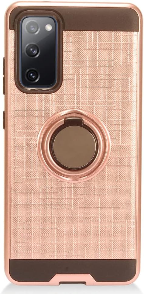 for T-Mobile REVVL V+ 5G, Revvl V Plus 5G - Phone Case w/Ring Stand - RS2 Rosegold...