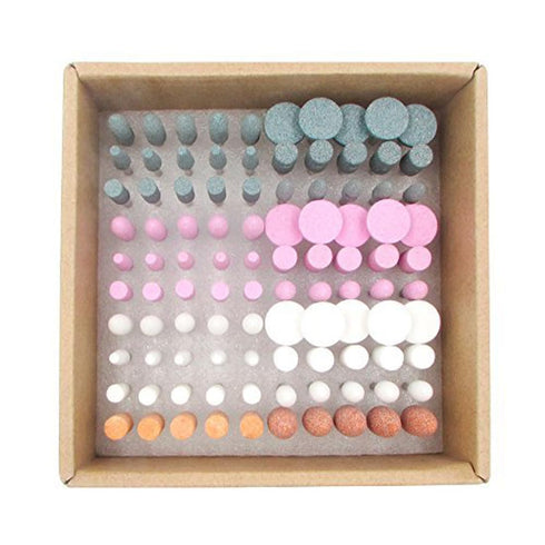 ?????????????? 100 Pcs Abrasive Grinding Stones with 3/32'' Shank for Rotary Tools Industrial Polishing & Finishing Stones Sanding Drill Bit Grind...