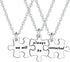 YEEQIN 3PCS We Will Always Be Connected Necklace Set, Best Friends Necklace for 3, Friendship Jewelry Gift for Sisters Friends...
