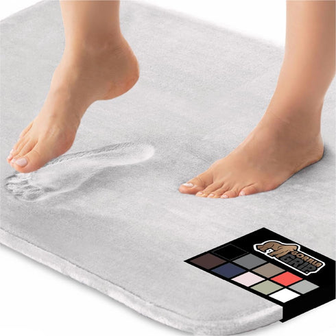 GORILLA GRIP Memory Foam Bath Rugs, Soft Absorbent Velvet Bathroom Mats, Durable Dots on Underside, Machine Washable Bathmat, Carpet Rug Room Deco...