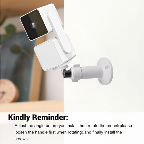 2 Pack Wall Mount for Wyze Cam Pan V3 & Wyze Cam V4/V3 & Wyze Cam Outdoor/Indoor,360 Degree Swivel Adjustable for Wyze Outdoor Indoor Camera Syste...