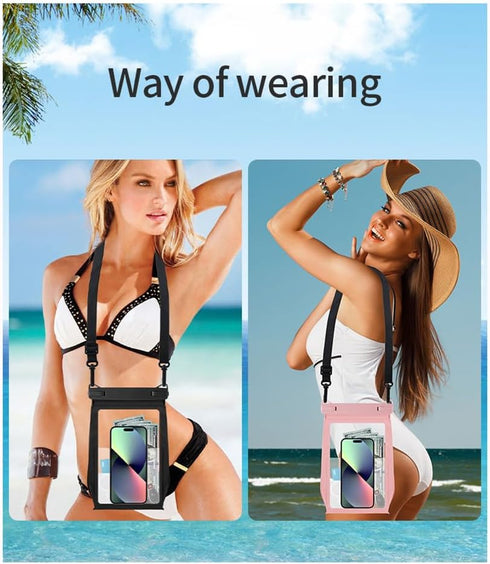 Multicolor Universal Waterproof Bag Phone Pouch Crossbody Large Phone Waterproof Dry Bag Compatible with Apple iPhone 15 Pro Max 14 for Samsung s2...