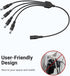 ANNKE Security Power Adapter Supply AC to DC 12V2A and 1-to-4 Splitter Power Cord for CCTV Surveillance Camera DVR System...