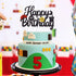 Black Glitter Mario Cake Topper Happy Birthday Cake Decoration Video Game Themed Kids Boys Birthday Party Supplies...