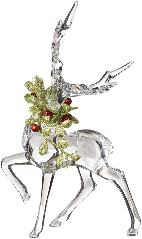 Ganz H4 Kissing Krystals Christmas Acrylic 6in Mistletoe Reindeer Figurine KK343...