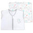 TILLYOU Sleep Sack 6-12 Months - 0.5 TOG Baby Wearable Blanket with 2-Way Zipper, Extra Soft Cotton Sleeveless Sleeping sack 2 Pack, Woodland Dino...