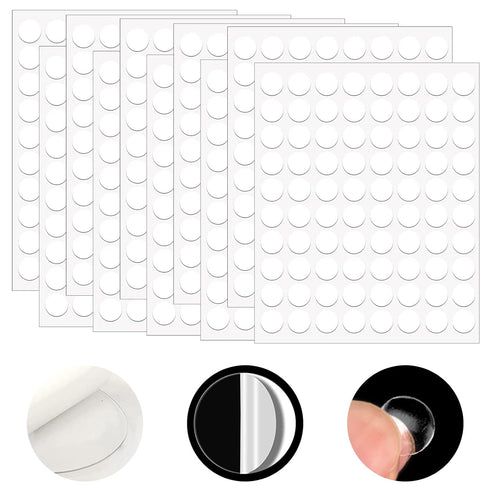 700 Pcs Double-Sided Adhesive Dots, 10mm Double Sided Sticky Dots Stickers, Round Acrylic No Traces Strong Adhesive Sticker Waterproof Dot Sticker...
