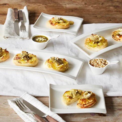 Villeroy & Boch New Wave B&B Plate/Appetizer Plate, 7 x 6 in, Premium Porcelain, White...